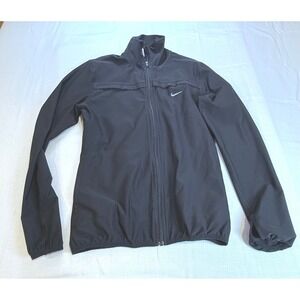 Nike Dri Fit Black Full Zip Athletic‎ Jacket Lightweight Breathable Size M